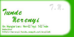 tunde merenyi business card